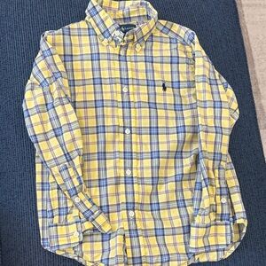 Polo by Ralph Lauren Yellow and Blue Plaid Button-Down Shirt